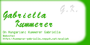 gabriella kummerer business card